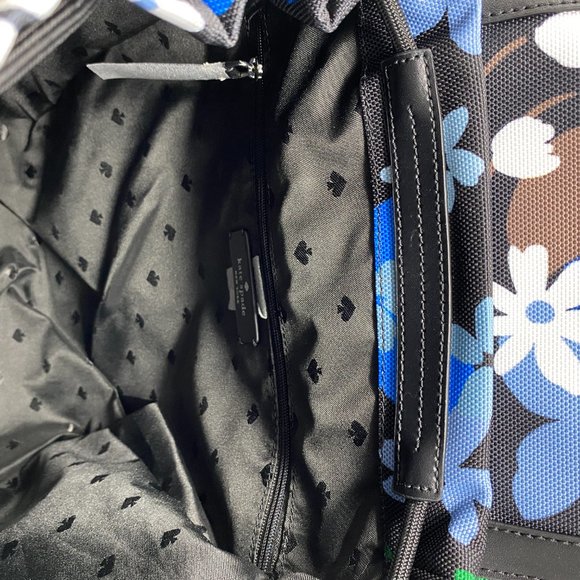 Kate Spade Flat Backpack Carley Bloom Multi Blue W - Picture 9 of 11